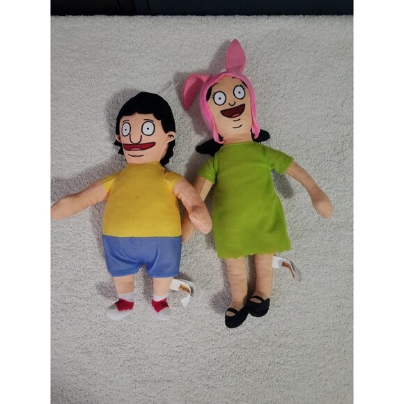 Bob Burger Gene Belcher and Louise Belcher Plush - Picture 1 of 4